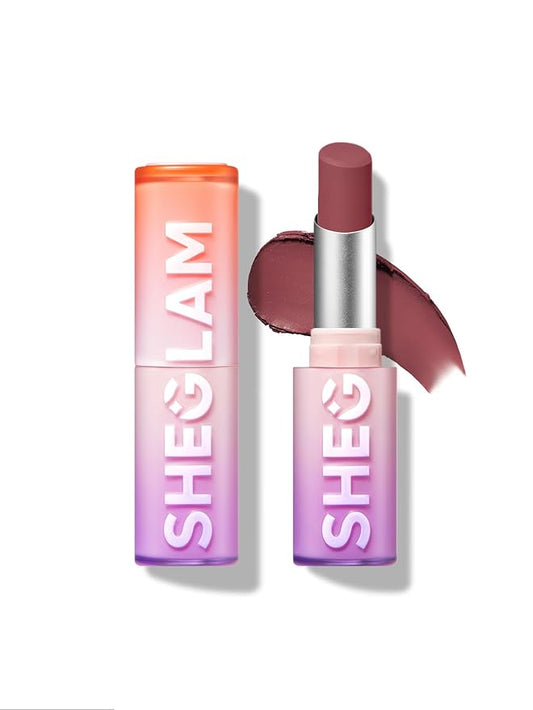 SHEGLAM Dynamatte Boom Waterproof Matte Lipstick Long Lasting Transfer Proof Lip Stick - A Bold Plan