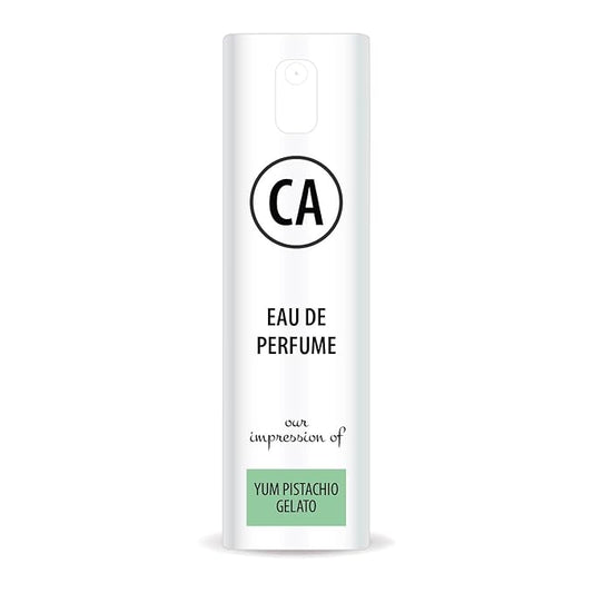 CA Perfume Impression of Yum Pistachio Gelato Unisex Eau De Parfum Gourmand Scent Long Lasting Unisex Fragrance Travel Size TSA Ready for Day and Night Wear 0.33 Fl Oz 10ml