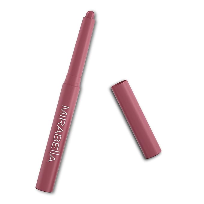 Mirabella - Velvet Matte Lip Crayon, Retractable Highly-Pigmented 2-in-1 Makeup, Long-Lasting Hydrating Lipstick Crayon + Lip Liner, Moisturizing Cream-to-Matte Lipcare Formula, Forever