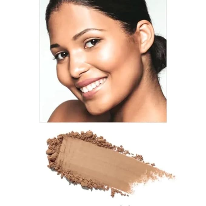 Emani Flawless Matte Powder Foundation – Mineral Compact Makeup for Sensitive Skin, Buildable Coverage, Shine Control, Long-Lasting Finish Up for Sensitive Skin and Oil Control, Golden Tan