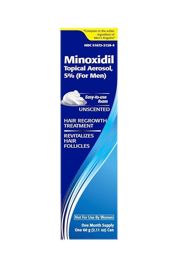 Taro Minoxidil Topical Aerosol Foam, 5%, Hair Regrowth 3 Months Treatment for Men, 2.11 oz (3 Pack)