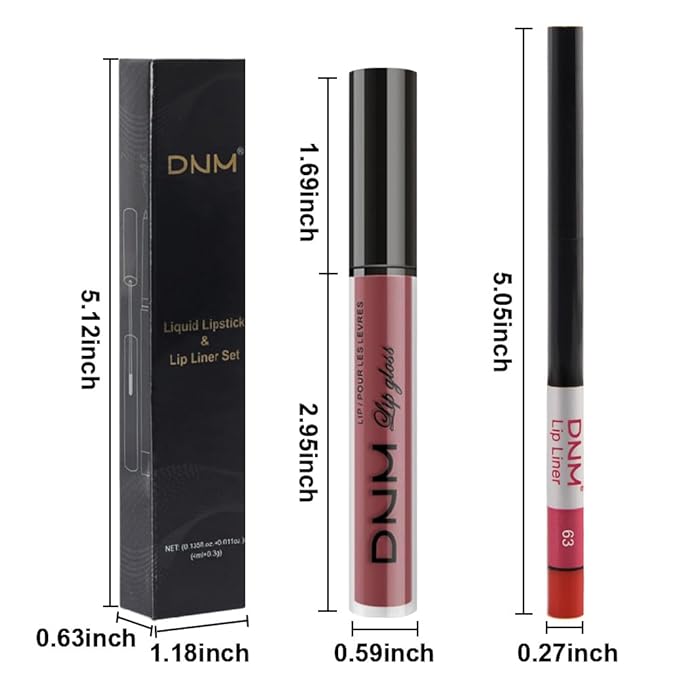 evpct 2Pcs Burgundy Red Matte Lip Liner Lipstick Combo Set for Women, Burgundy Lip Combo Set Liquid Lips Gloss Lipliner Stains Set Long Lasting Waterproof, Lips Makeup 24 Hours labiales originale