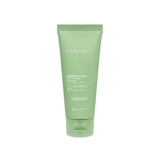 Farmacy Gentle Creamy Face Cleanser - Hydrating Facial Cleanser to Nourish & Help Remove Makeup & Impurities - Enriched with Aloe & Moringa Oil to Soothe, Purify & Refresh Skin (50ml)