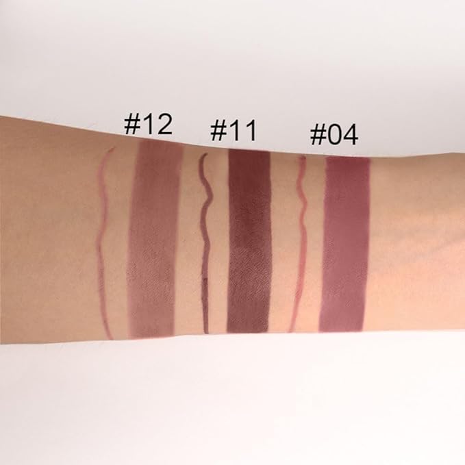 evpct 1Pcs Nude Brown Matte Lip Liner and Lipstick Set Kit for Women - 2 IN 1 Lip Liner & Lipstick - Long Lasting & Waterproof - 24 Hour Lipstick