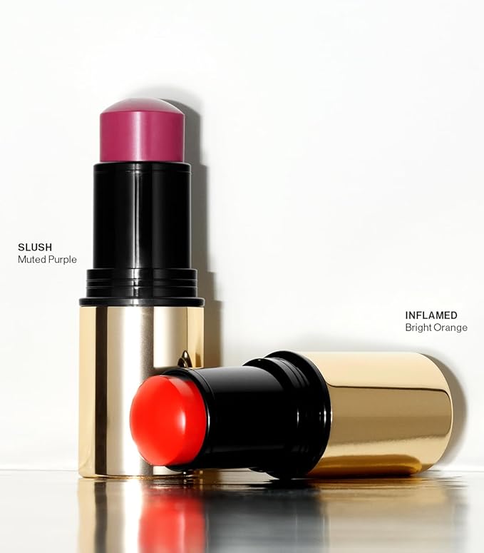 MAKE Beauty Heat Stroke Cream Blush Stick for Cheeks with Natural Hydrating Dewy Finish. Creamy Gel Blush Balm - Shade Stimulated, Hot Pink Cheek Tint