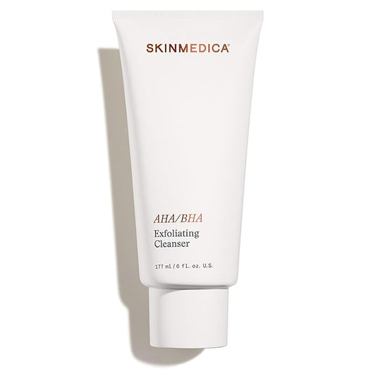 SkinMedica AHA/BHA Exfoliating Face Wash (NEW PACKAGING),Gentle Facial Exfoliating Scrub with Jojoba Oil for Smoother, Radiant Skin - Helps Improve the Appearance of Skin Tone & Texture (6 Fl Oz)