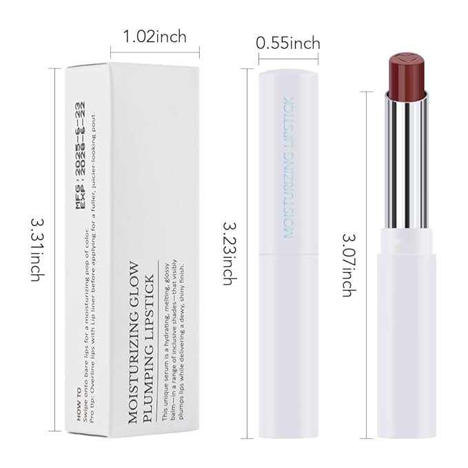 Rich Chocolate Brown Tinted Lip Balm, Hydrating Sheer Soft Matte Finish Lipstick for Women, Creamy Natural Color Lip Tint Balm Lightweight And Non-greasy Long Lasting Waterproof for Dry Lips 05#