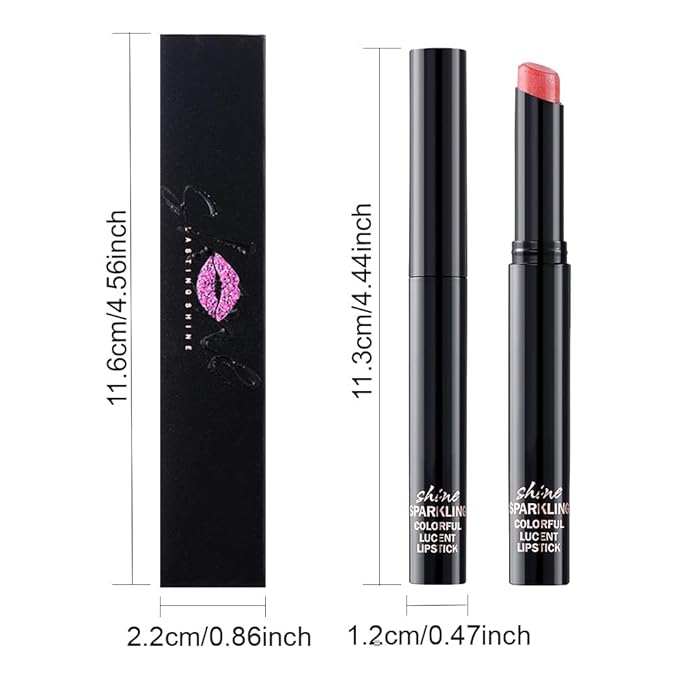 Nude Orange Metallic Lipstick for Women,Lightweight Comfortable Non-Drying Shimmer Frosted Lipstick,Glitter Lip Gloss Stain Long Lasting Waterproof Smudge Proof 24 Hour Full Coverage Lip Makeup,Vegan