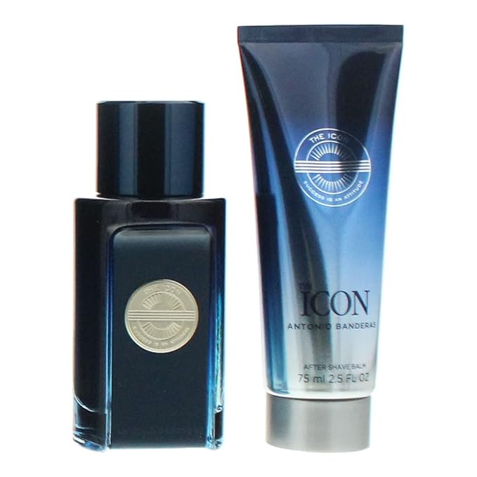 Banderas Antonio Perfumes - The ICON Eau de Toilette for Men - 1.7 Fl Oz EDT + 2.5 Fl Oz After Shave Balm