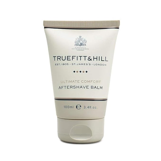 Truefitt & Hill Luxury Aftershave Balm - Ultimate Comfort - Premium Soothing Moisturizer with Aloe Vera Extract - Ideal for Sensitive Skin, Razor Burn Relief, and a Silky Smooth Finish - 3.38 oz.