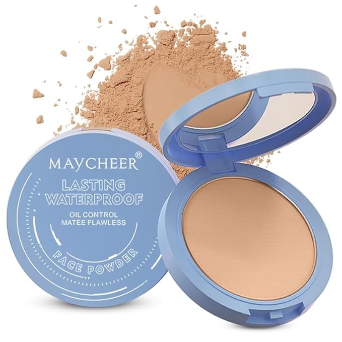 Maycheer Face Powder - Maycheer Setting Powder, Waterproof Long Lasting Finishing Powders, Lightweight Oil Control Facial Powders for Face (05# SOFT HONEY)
