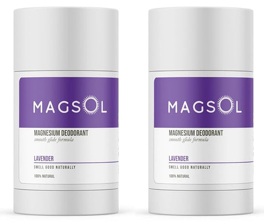 MAGSOL Natural Deodorant for Men, Aluminum Free Deodorant for Women (2 Pack) (Lavender)