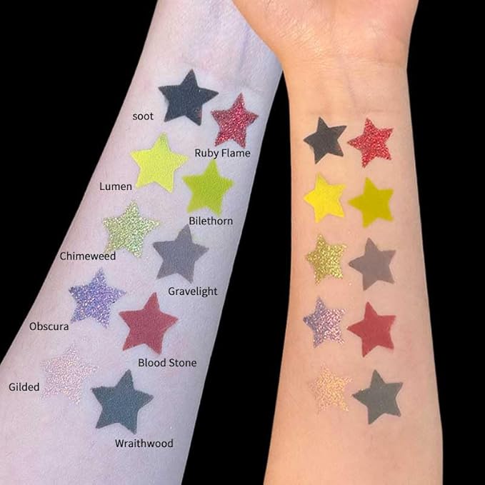 Gothic Eyeshadow Palette: 10 Vibrant Shades for Dark, Dramatic Looks