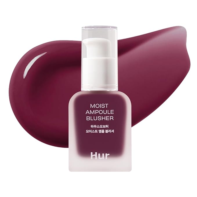 Moist Ampoule Blusher with 50% Moisture Essence | Hydrating & Long-Lasting Blush | 0.68fl.oz (9 Shades) - Berry Purple