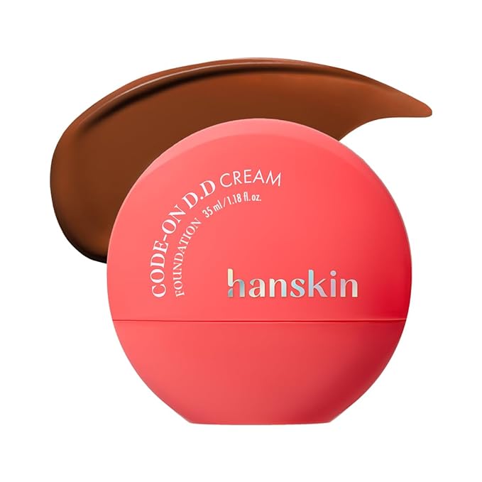 Hanskin DD Cream Contour – Korean Sculpting & Shading Liquid, Lightweight Semi-Matte Cream for Face Contour & Definition, Blendable Pore-Blurring Makeup | Shade 52 Deep Cocoa | 1.18 fl oz