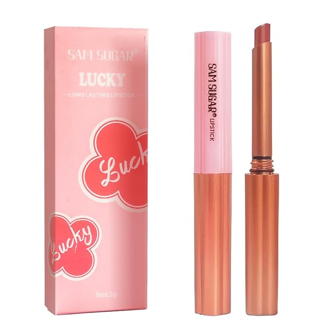 Women's Nude Lipstick with Lip Stain Effect - Long Lasting Hydrating Lipstick Smudge Proof All Day Wear for Daily Makeup in Four Seasons