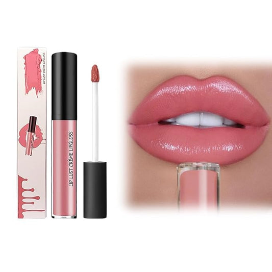 12 Color Cream Lip Gloss, 2025 New Long-Lasting Moisturizing Velvet Lip Lipstick, Waterproof, Non-Fading, Hydrating Tint Natural Jelly Lipstick Suitable for Girls and Women (#4)