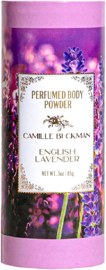 English Lavender Scented Talc-Free Body Powder, Perfumed Body Powder, Camille Beckman, 3 Ounce