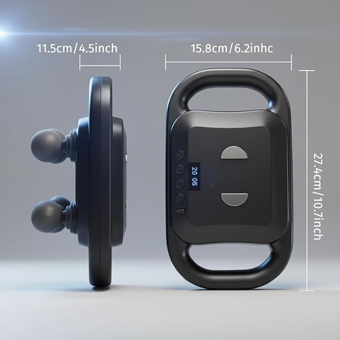 Belovedone 6-Head Massage Gun Set Deep Tissue Percussion Massager with 9 Modes & 20 Intensities, Muscle Massager Pain Relief, Percussion Massage Gun for Back/Shoulders/Legs/Foot/Waists (Black)