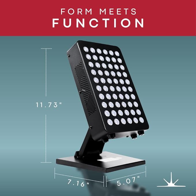 Red Light Therapy for Face and Body - 660nm & 850nm Infrared Red Light Therapy Panel for Skin, Muscles & Recovery – Full-Body LED Light Therapy Device with Stand
