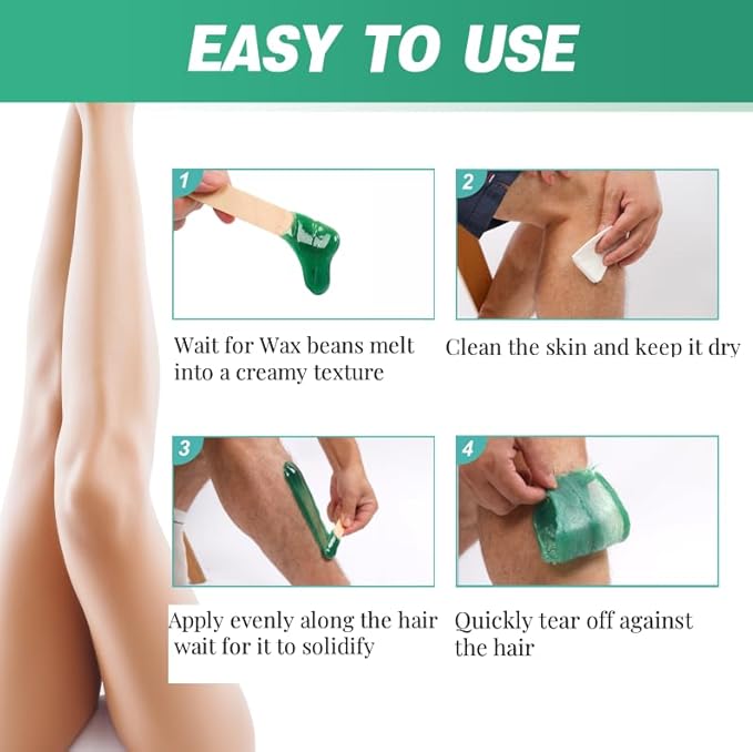 3lb Hard Wax Beads Bulk, Commercial Salon Quality Hypoallergenic Waxing Bead, Unscented Sensitive Skin Stripless Wax Pellets, Coarse & Fine Hair Removal Refill for Body, Bikini Line, Underarm, Legs