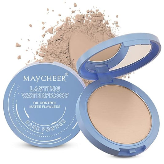 Maycheer Face Powder - Maycheer Setting Powder, Waterproof Long Lasting Finishing Powders, Lightweight Oil Control Facial Powders for Face (03# DARK COMPLEXION)