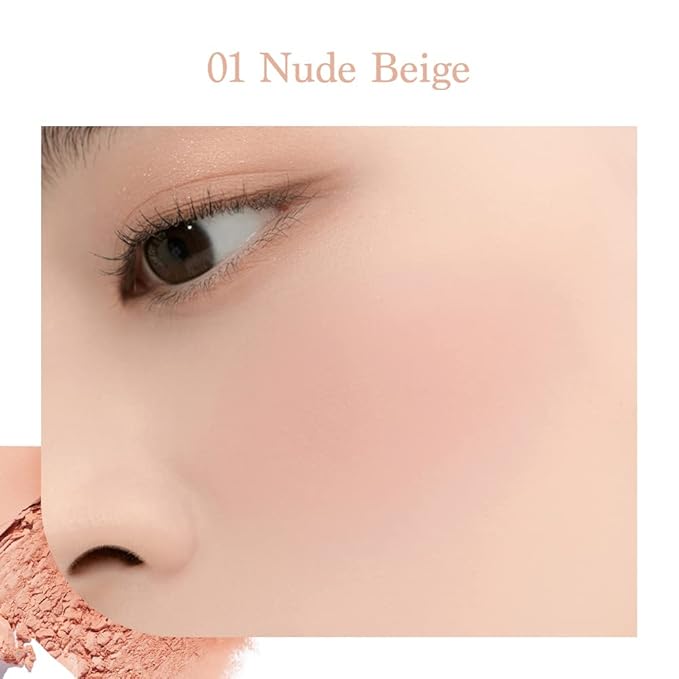 Dasique Blending Mood Cheek #04 Beige Knit l Vegan, Cruelty-Free l 4 Blendable Shades in Lightweight, Long-lasting, Smooth Powder
