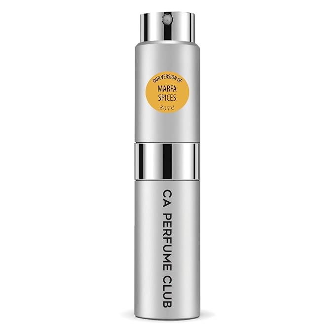 CA Perfume Impression of Marfa Spices for Women and Men Amber Floral Scent Long Lasting Unisex Fragrance Eau De Parfum Travel Size Refillable Atomizer Spray 0.27 Fl Oz 8ml