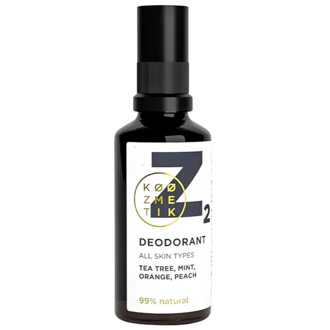 Z2 Natural Deodorant Spray For Women & Men | 99% Natural, Aluminum-Free & Cruelty-Free | Mint, Orange, Peach | Long-Lasting & Gentle Odor Protection | 50 ml (1.7 oz)
