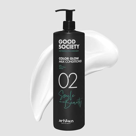 Artègo Good Society Color Glow Milk Conditioner (33.8 fl oz) – Lightweight Detangling Conditioner for Color-Treated Hair
