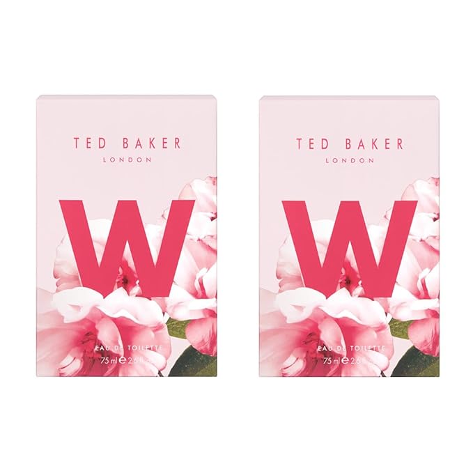 Ted Baker W EDT Duo Pack, Gentle and Sophisticated Fragrance, Fig Leaf, White Peony and African Violet Top Notes with Pink Orchid, Cassis and Raspberry Middle Notes, 2 x 2.54 fl oz