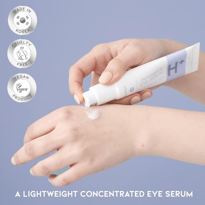 Korean Eye Serum for Under Eye Hydrating, Anti-aging Wringkles Firming Puffy Eye Bags Dark Circle, Hyaluronic Acid, Vitamin C, Caffeine, Vegan Under Eye Treatment 30g