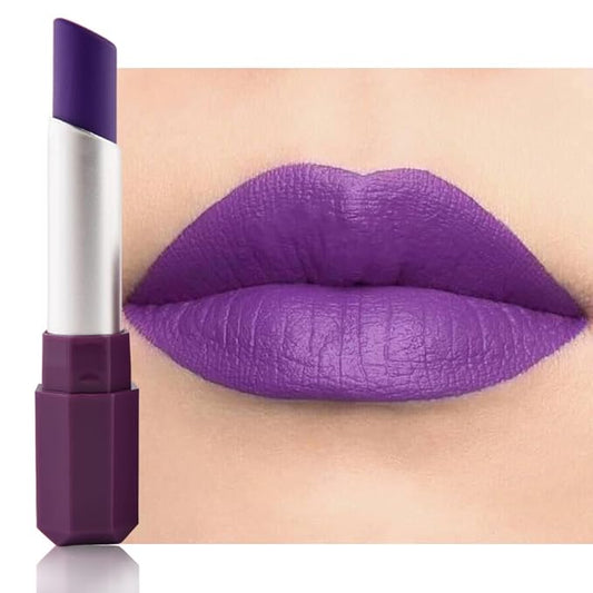 Violet Purple Matte Creamy Lipstick for Women, Longwear Lip Gloss Face Paint Stick, Lip Stick Stain Long Lasting Waterproof Easy Application Full Coverage Velvet Gloss for Party Halloween Makeup 11