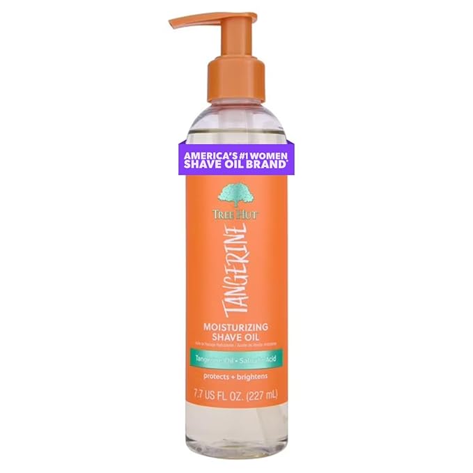 Tree Hut Tangerine Moisturizing Shave Oil, Gel-to-Oil Formula, Ultra Hydrating Barrier for a Close, Smooth Shave, For All Skin Types, 7.7 fl oz