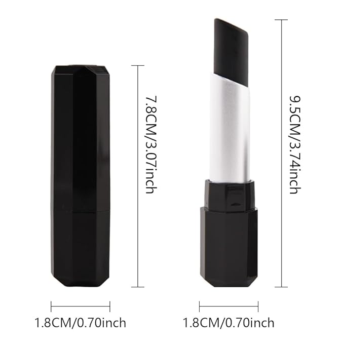 Black Matte Creamy Lipstick for Women, Longwear Lips Gloss & Face Paint Stick, Lip Stick Stain Long Lasting Waterproof Effortless Application Full Coverage Velvet Gloss for Party, Halloween Makeup 01#