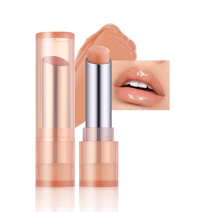 Color-Changing Lip Balm, Moisturizing Hydrating Tinted Lip Balm for Dry Lips, Long-Lasting Nourishing Lipstick, Glossy Lip Tint, Lip Care for Smooth, Soft Lips.3#
