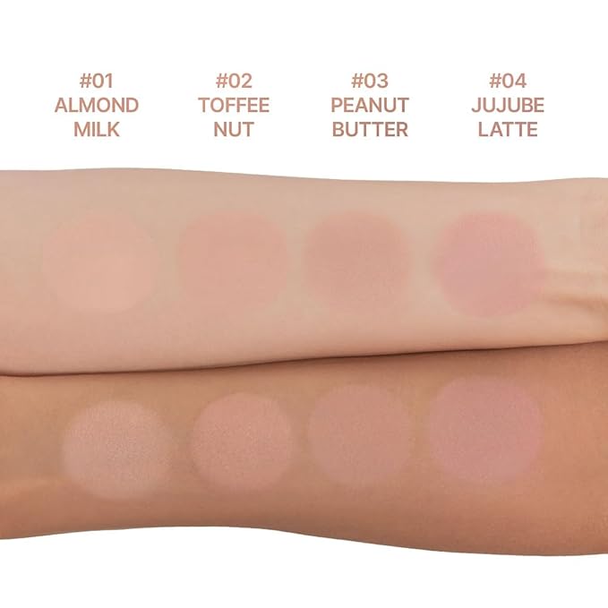 Dasique Blending Mood Cheek #10 Muted Nuts | 4 Blendable Shades in Lighteight Smooth Powder | Vegan | Korean Makeup | Blush