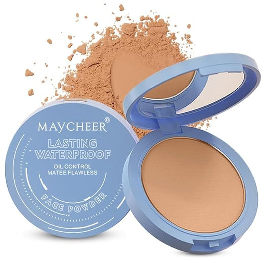 Maycheer Face Powder - Maycheer Setting Powder, Waterproof Long Lasting Finishing Powders, Lightweight Oil Control Facial Powders for Face (06# CAPPUCCINO)