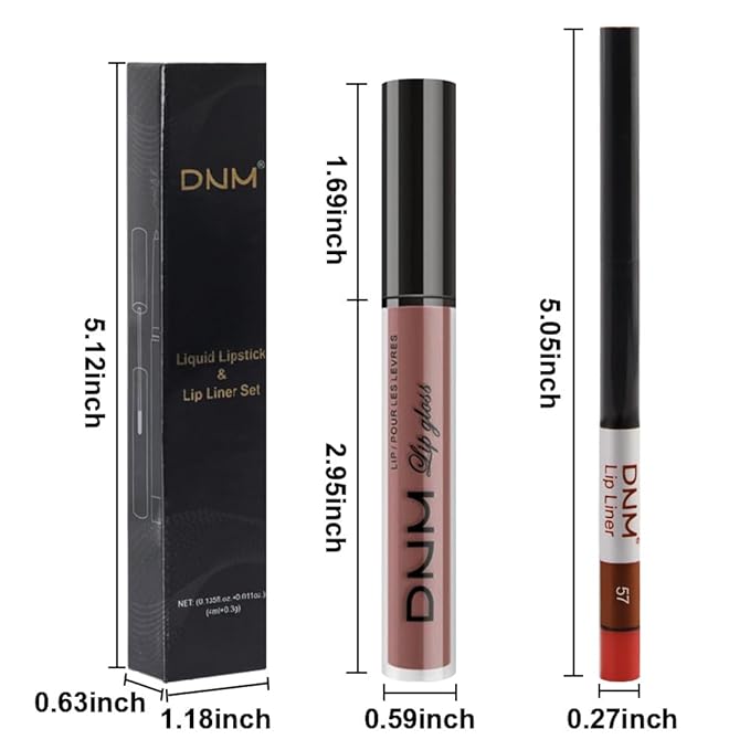 evpct 2Pcs Maroon Matte Lip Liner and Lipstick Combo Set for Women, Maroon Lip Combo Set Liquid Lips Stick Gloss and Lipliner Stains Set Long Lasting Waterproof, Lips Makeup 24 Hours originales