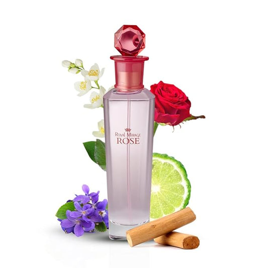 Royal Mirage Rose Eau de Toilette for Women - Premium Floral Fruity Perfume 100ml with Peach & Jasmine - Long-Lasting Feminine Fragrance Spray - Sustainable Luxury EDT Made in USA