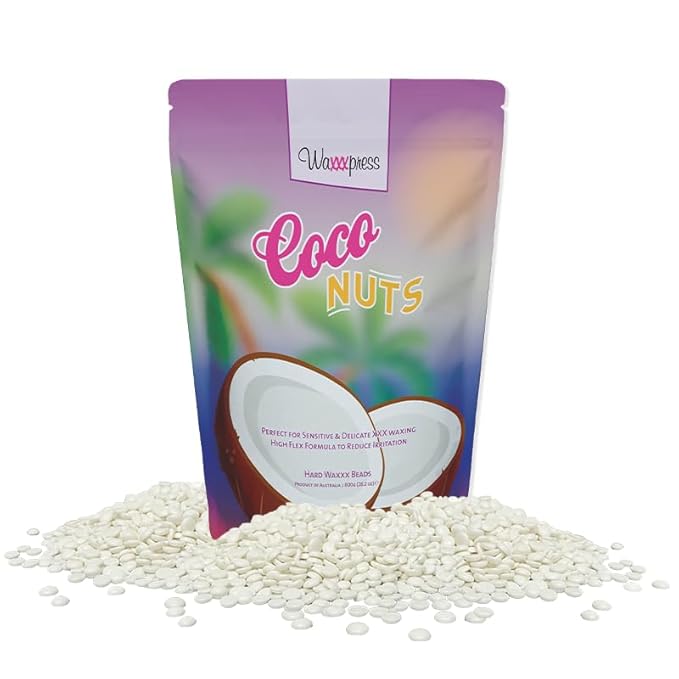 Coconuts Hard Wax Beads 28.2oz - Professional, Gentle, Creamy Wax Formula Delivers the Best Brazilian Waxes, White