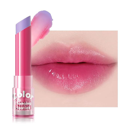 BINGBRUSH Color Changing Lipstick Set, PH Mood Peach Lip Balm and Gloss, Long Lasting Tinted Lip Stain (05# Lavender Bloom, 1 Count (Pack of 1))