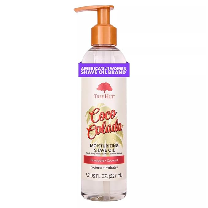 Tree Hut Coco Colada Moisturizing Shave Oil, Gel-to-Oil Formula, Ultra Hydrating Barrier for a Close, Smooth Shave, For All Skin Types, 7.7 fl oz