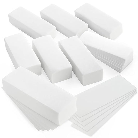 Juvale 800-Pack Wax Strips for Body and Facial Hair Removal - Non-Woven Depilatory Paper Sheets, Customizable Size, Smooth Surface, and Disposable (7.85x2.7 in)