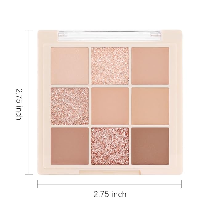 AMY'S DIARY Nude Pink Beige Eyeshadow Palette,Natural Eye Shadow Make Up Pallets for Women,Neutral Small Cream Light Colors Eyeshadow Palette Long Lasting Naturing-Looking,Vegan