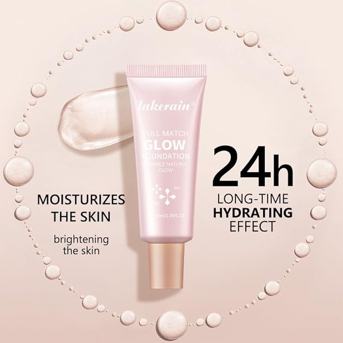 Natural Glow Illuminator Glotion - Glowing, Moisturizing, Lightweight Base, Multi-Purpose - Hydrating & Illuminating Makeup Highlighter for Radiant, Sun-Kissed Look (#4 Deep, 1.35 Fl Oz (Pack of 1))