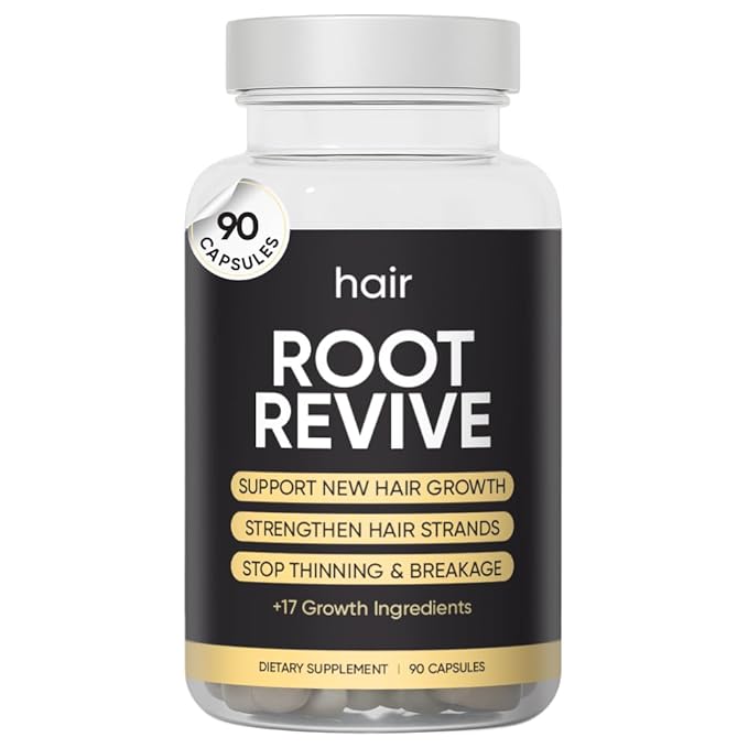 Root Revive Capsules – 90 Capsules | Supports Healthy, Thicker-Looking Hair | with Black Seed, Bamboo & Pumpkin Seed Extracts, Biotin & 17 Growth Ingredients