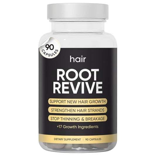 Root Revive Capsules – 90 Capsules | Supports Healthy, Thicker-Looking Hair | with Black Seed, Bamboo & Pumpkin Seed Extracts, Biotin & 17 Growth Ingredients