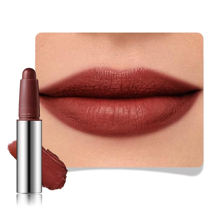 Chocolate Matte Lipstick Crayon for Women, Long Lasting Waterproof Velvet Lip Liner Pencil, High Pigment Creamy Lipstick, Longwear Non-Drying Lip Makeup Cruelty-free 24 Hours Original, 06#