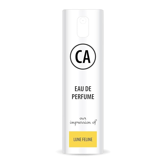 CA Perfume Impression of Lune Feline Unisex Eau De Parfum Amber Vanilla Scent Long Lasting Unisex Fragrance Travel Size TSA Ready for Day and Night Wear 0.33 Fl Oz 10ml